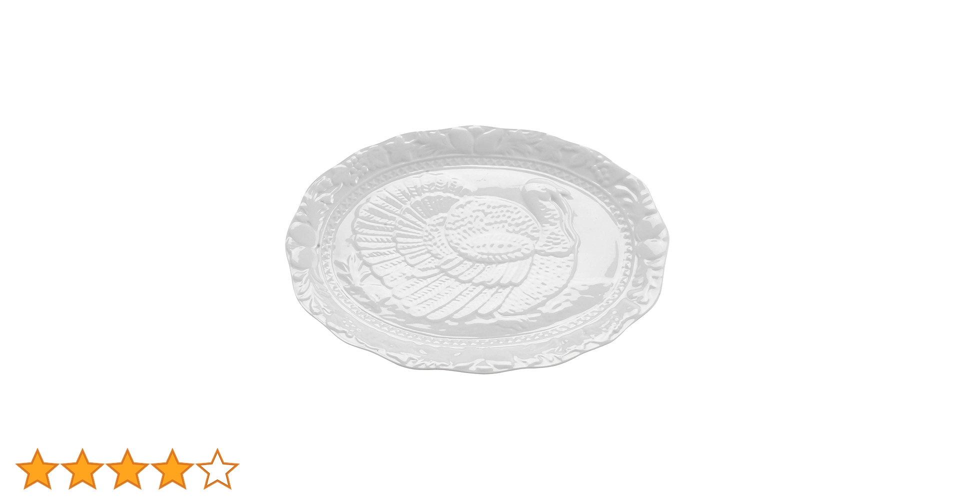 美品✨  ホワイトフルーティッド皿22 ＆17cm Amazon.co.jp: (ハロルドインポート) HIC 七面鳥デザイン 特大